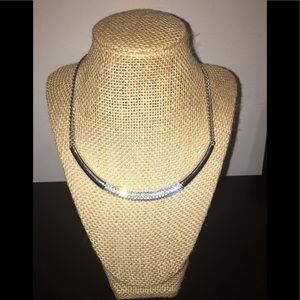 White Collar Necklace-Swarovski Crystal